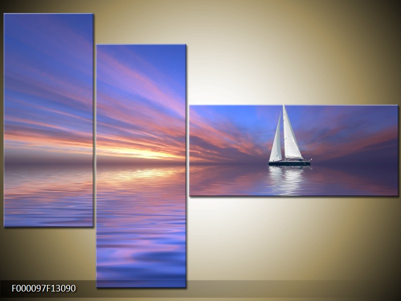 Vícedílný moderní obraz na stěnu, třídílný 130x90 cm