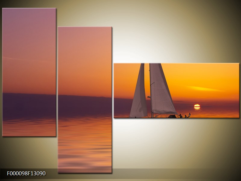 Vícedílný moderní obraz na stěnu, třídílný 130x90 cm