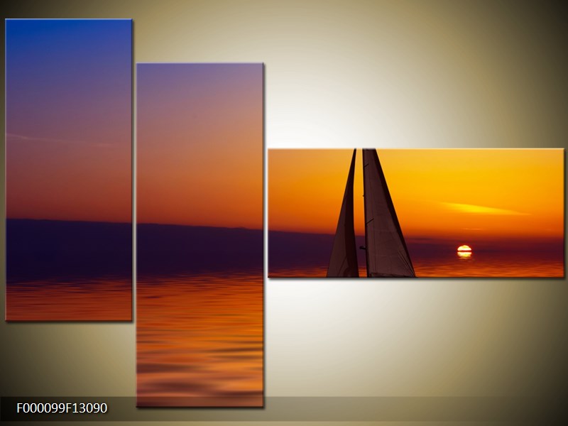 Vícedílný moderní obraz na stěnu, třídílný 130x90 cm