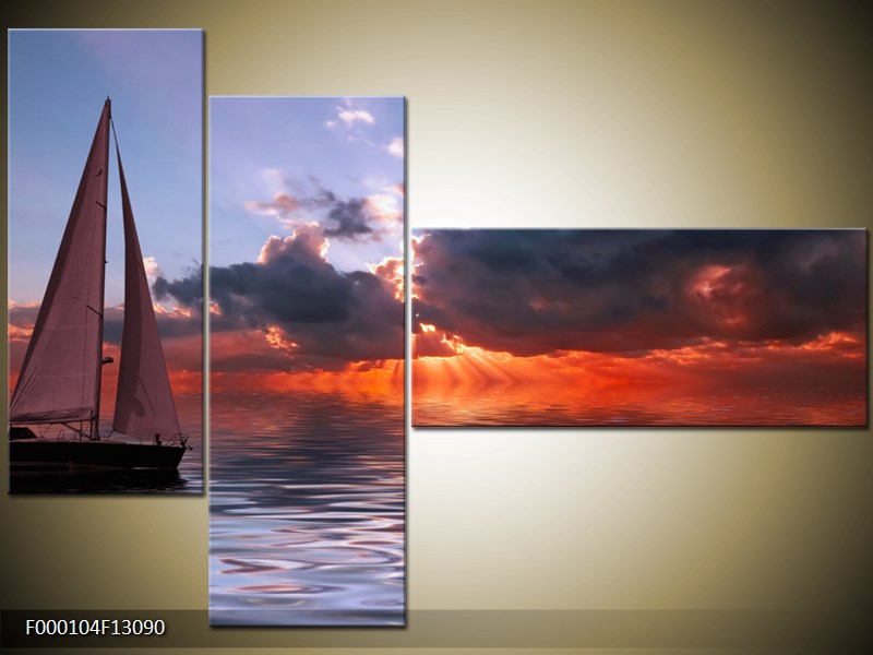 Vícedílný moderní obraz na stěnu, třídílný 130x90 cm