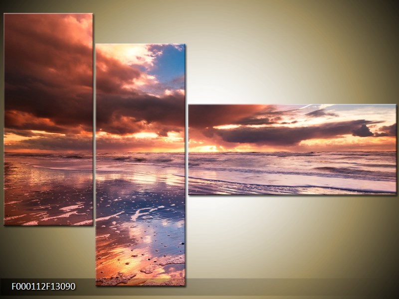 Vícedílný moderní obraz na stěnu, třídílný 130x90 cm
