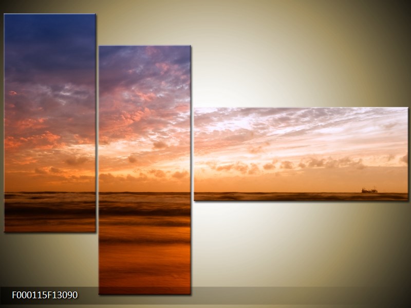 Vícedílný moderní obraz na stěnu, třídílný 130x90 cm