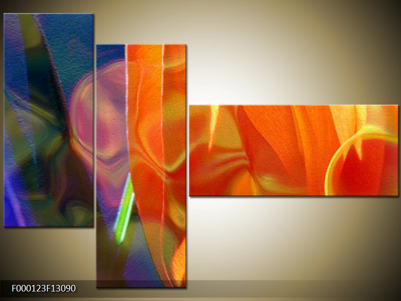 Vícedílný moderní obraz na stěnu, třídílný 130x90 cm