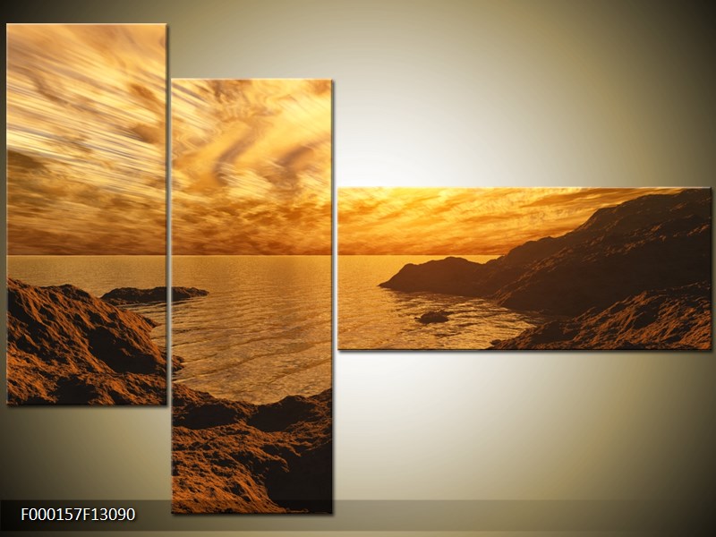 Vícedílný moderní obraz na stěnu, třídílný 130x90 cm