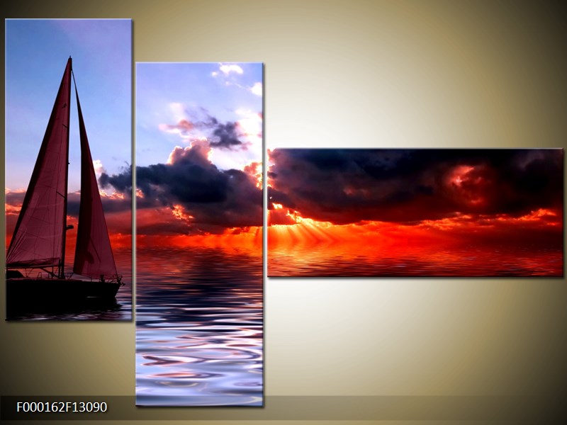 Vícedílný moderní obraz na stěnu, třídílný 130x90 cm