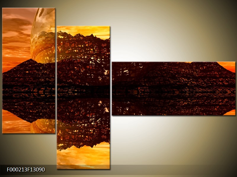 Vícedílný moderní obraz na stěnu, třídílný 130x90 cm