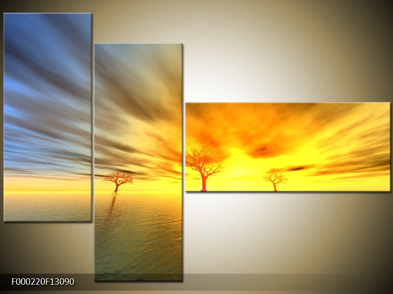 Vícedílný moderní obraz na stěnu, třídílný 130x90 cm