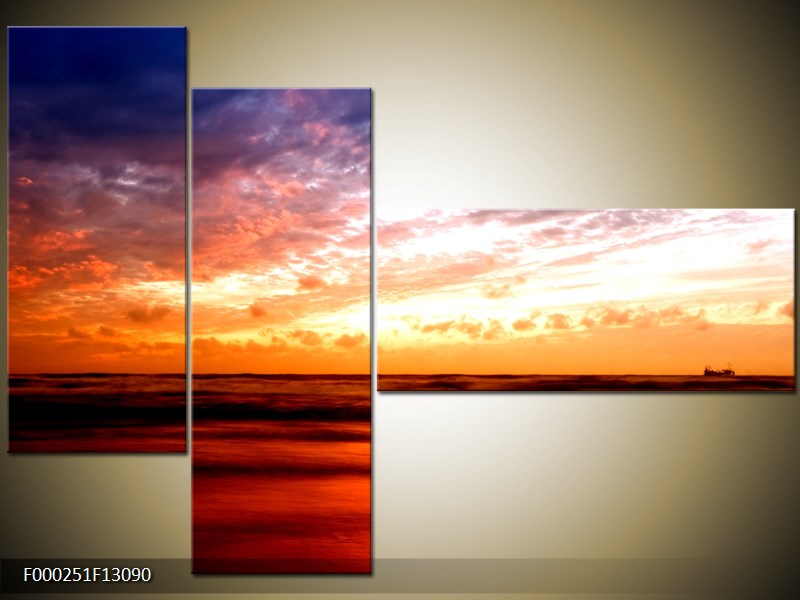 Vícedílný moderní obraz na stěnu, třídílný 130x90 cm