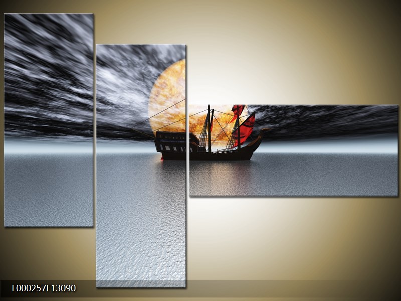 Vícedílný moderní obraz na stěnu, třídílný 130x90 cm
