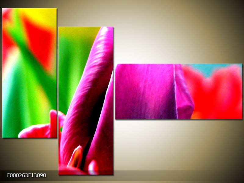 Vícedílný moderní obraz na stěnu, třídílný 130x90 cm