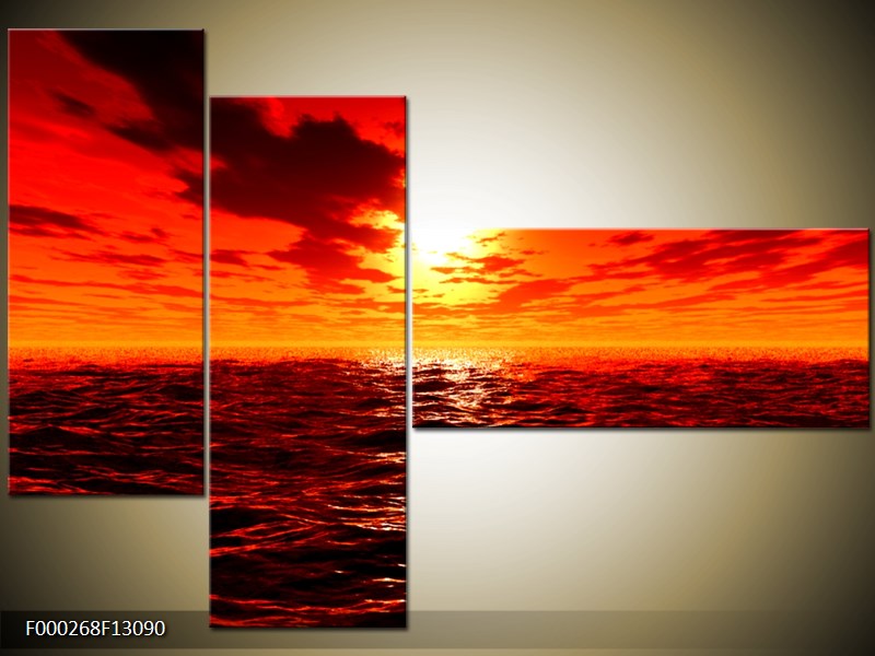 Vícedílný moderní obraz na stěnu, třídílný 130x90 cm
