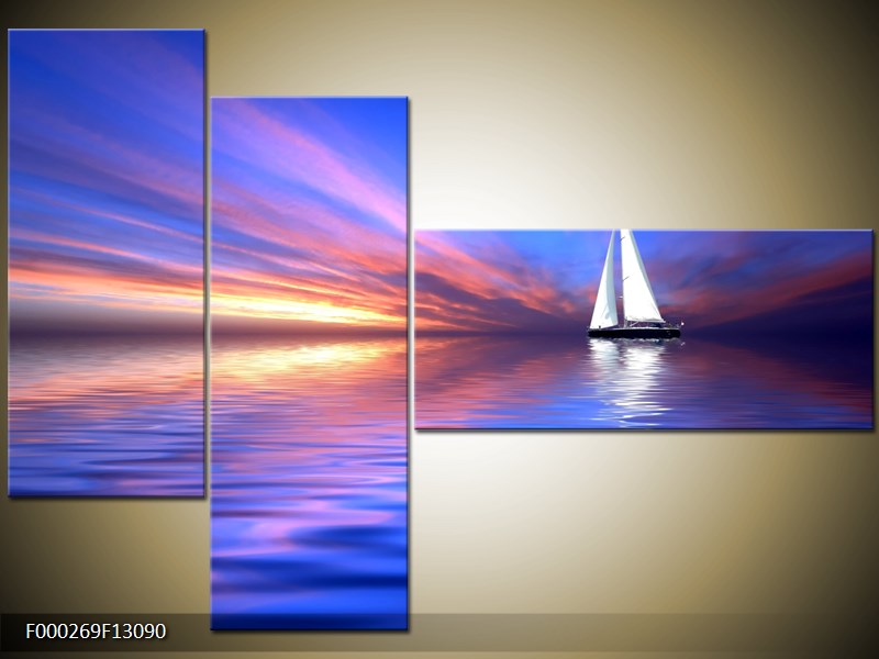 Vícedílný moderní obraz na stěnu, třídílný 130x90 cm