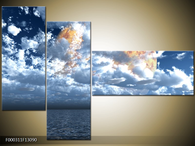 Vícedílný moderní obraz na stěnu, třídílný 130x90 cm