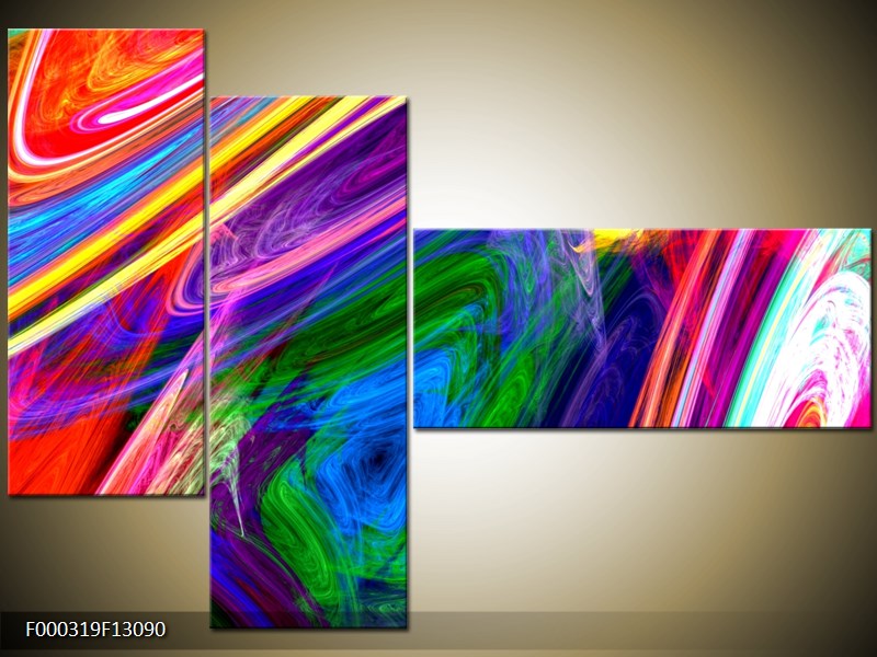 Vícedílný moderní obraz na stěnu, třídílný 130x90 cm