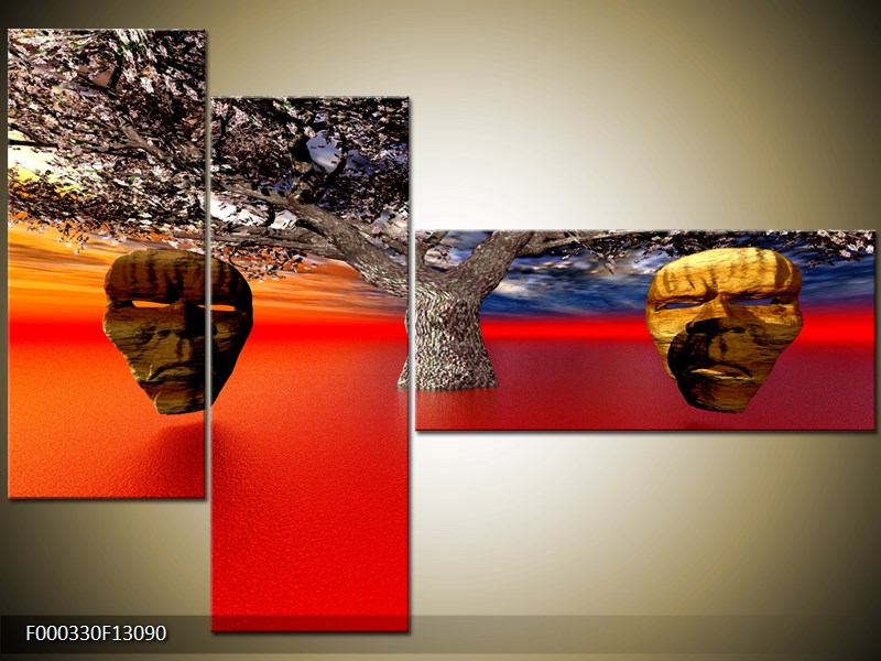 Vícedílný moderní obraz na stěnu, třídílný 130x90 cm