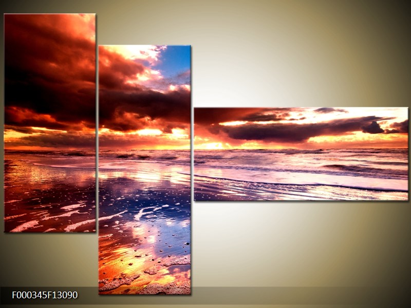 Vícedílný moderní obraz na stěnu, třídílný 130x90 cm