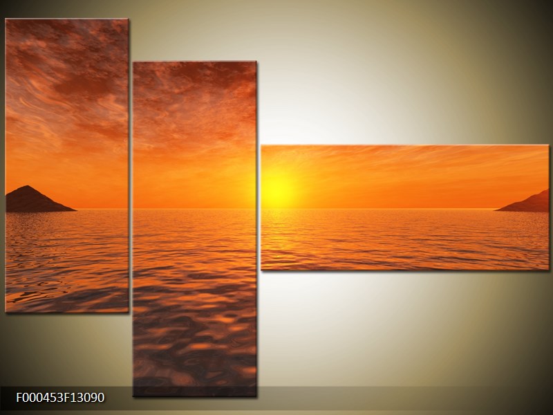 Vícedílný moderní obraz na stěnu, třídílný 130x90 cm