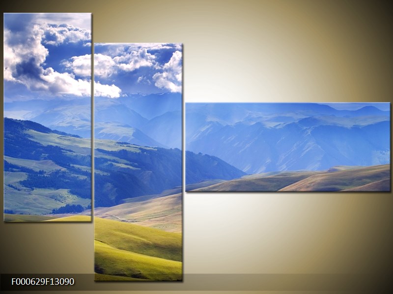 Vícedílný moderní obraz na stěnu, třídílný 130x90 cm