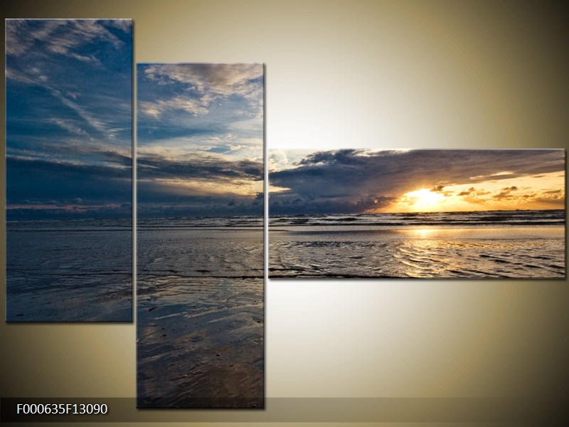 Vícedílný moderní obraz na stěnu, třídílný 130x90 cm