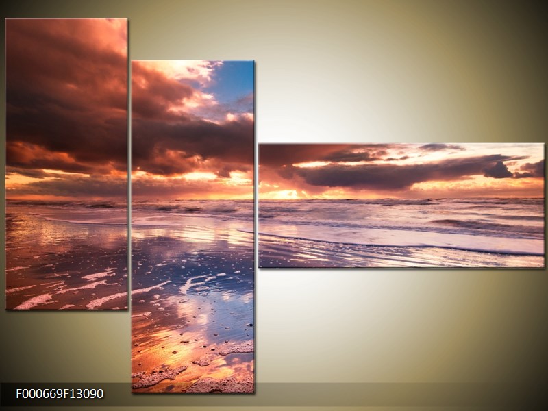 Vícedílný moderní obraz na stěnu, třídílný 130x90 cm