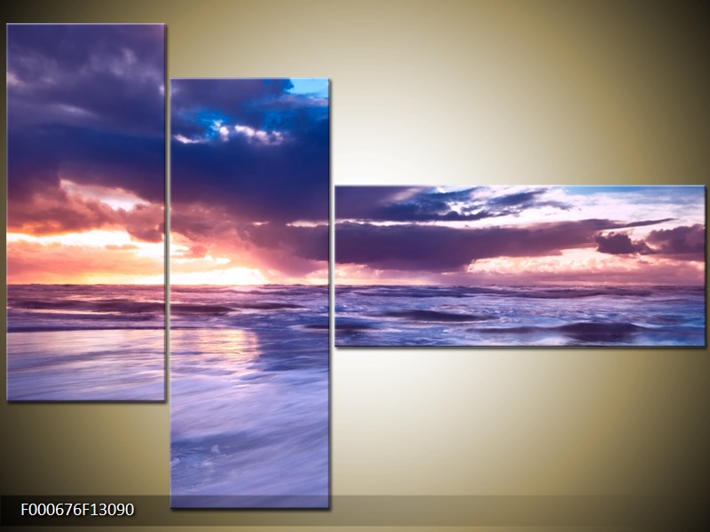 Vícedílný moderní obraz na stěnu, třídílný 130x90 cm