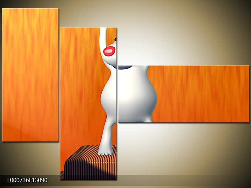 Vícedílný moderní obraz na stěnu, třídílný 130x90 cm