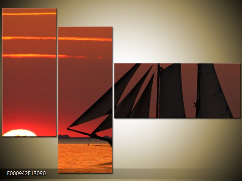 Vícedílný moderní obraz na stěnu, třídílný 130x90 cm