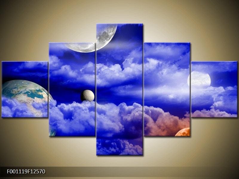 Moderní obraz na stěnu 125x70 cm pětidílný