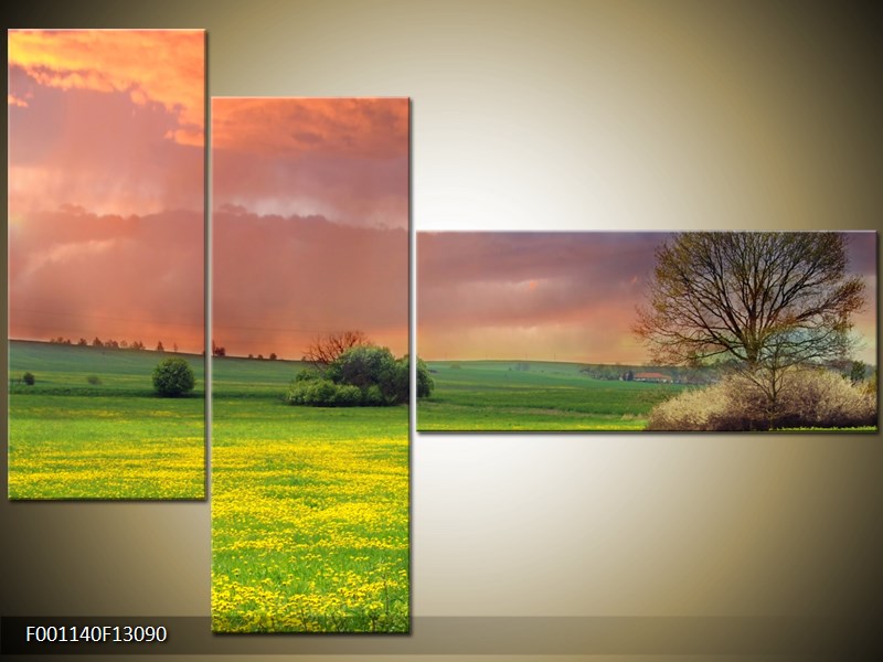 Vícedílný moderní obraz na stěnu, třídílný 130x90 cm