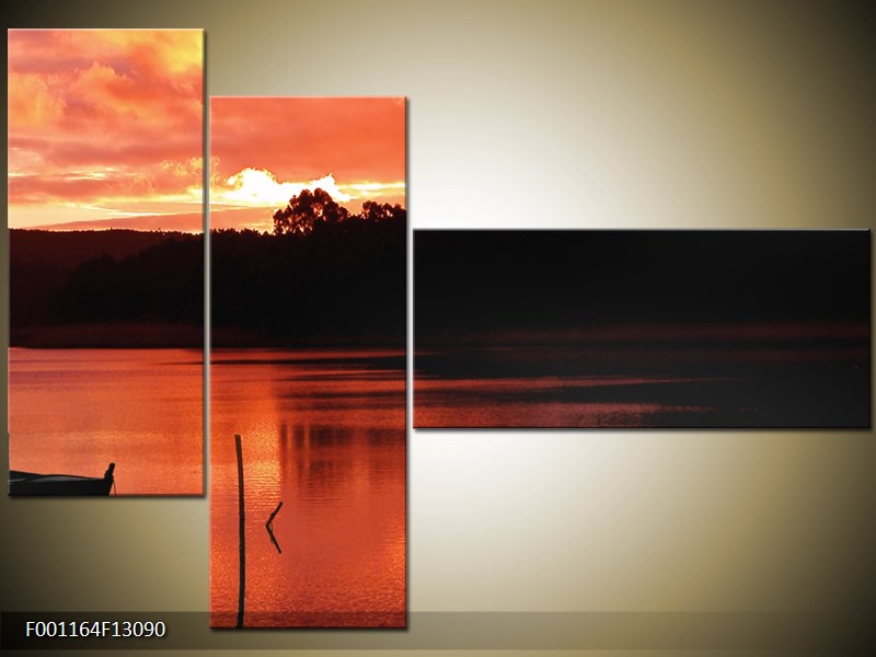 Vícedílný moderní obraz na stěnu, třídílný 130x90 cm