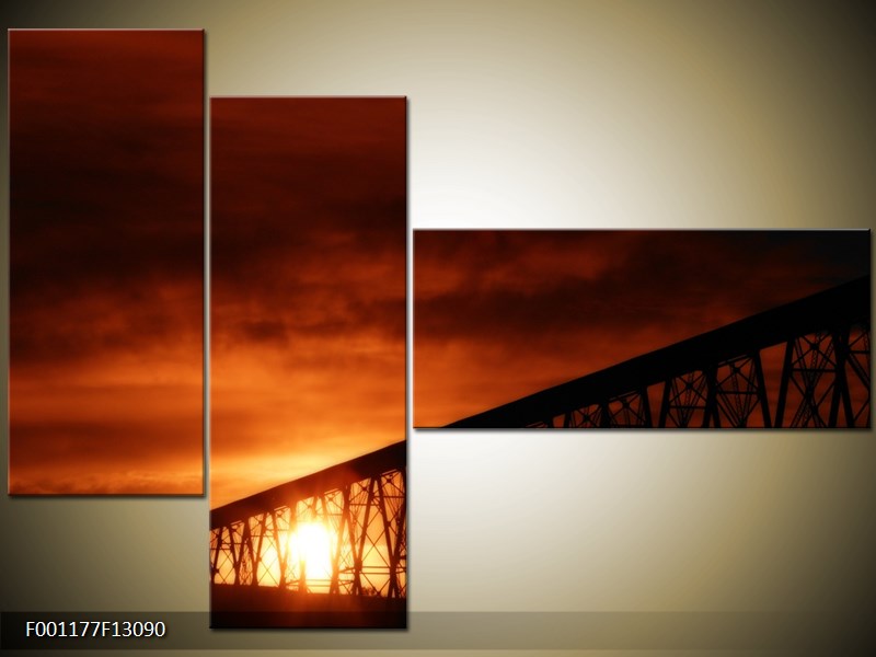 Vícedílný moderní obraz na stěnu, třídílný 130x90 cm