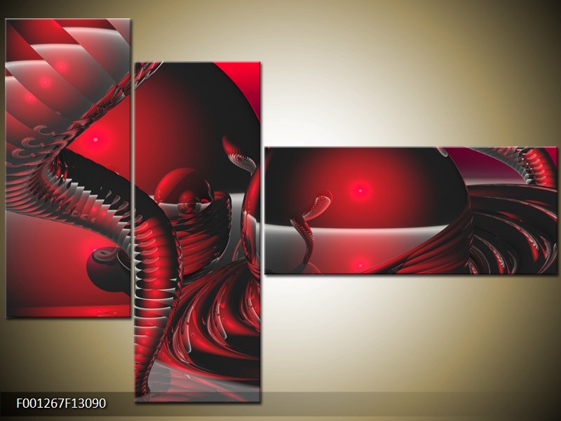 Vícedílný moderní obraz na stěnu, třídílný 130x90 cm