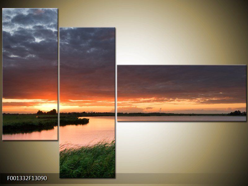 Vícedílný moderní obraz na stěnu, třídílný 130x90 cm