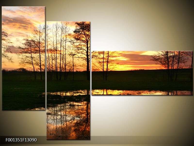 Vícedílný moderní obraz na stěnu, třídílný 130x90 cm