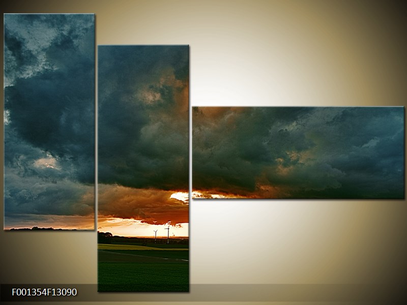 Vícedílný moderní obraz na stěnu, třídílný 130x90 cm