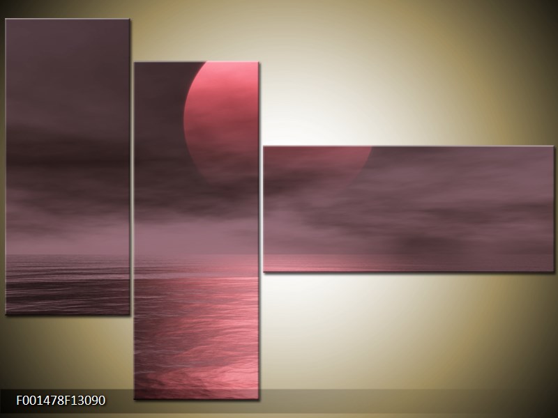 Vícedílný moderní obraz na stěnu, třídílný 130x90 cm