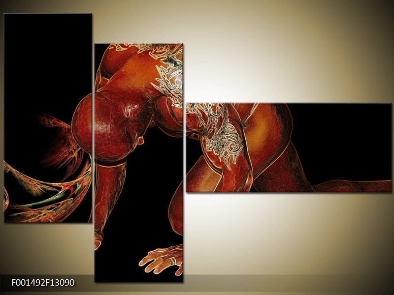 Vícedílný moderní obraz na stěnu, třídílný 130x90 cm