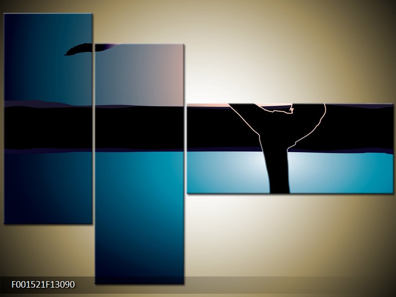 Vícedílný moderní obraz na stěnu, třídílný 130x90 cm