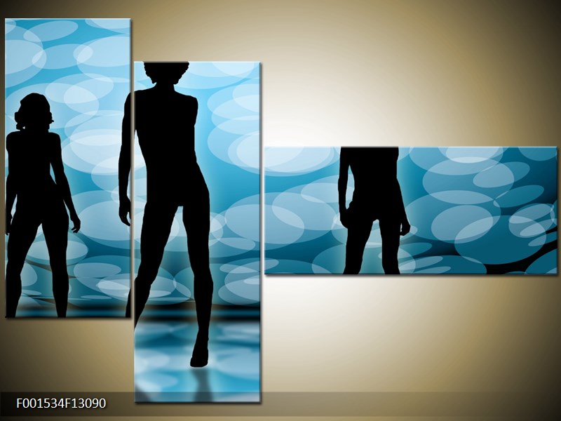 Vícedílný moderní obraz na stěnu, třídílný 130x90 cm