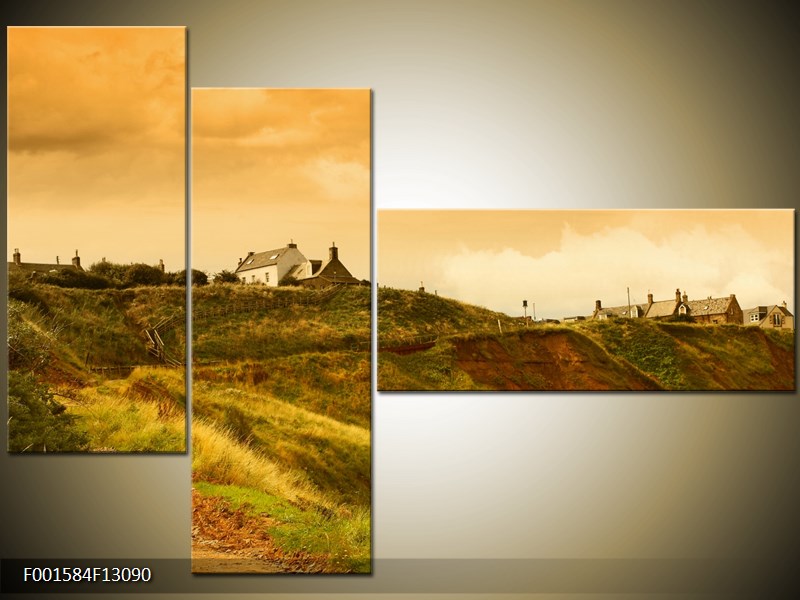 Vícedílný moderní obraz na stěnu, třídílný 130x90 cm