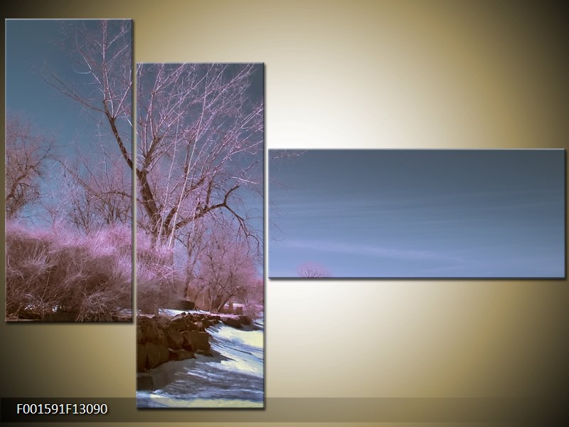Vícedílný moderní obraz na stěnu, třídílný 130x90 cm