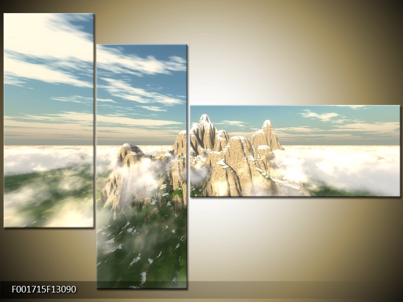 Vícedílný moderní obraz na stěnu, třídílný 130x90 cm