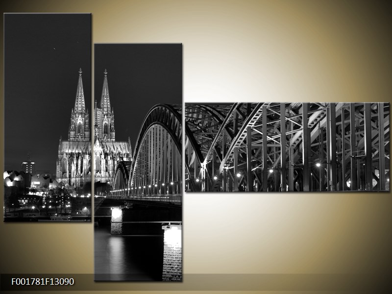 Vícedílný moderní obraz na stěnu, třídílný 130x90 cm