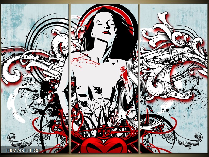 Vícedílný moderní obraz na stěnu, třídílný 111x80 cm