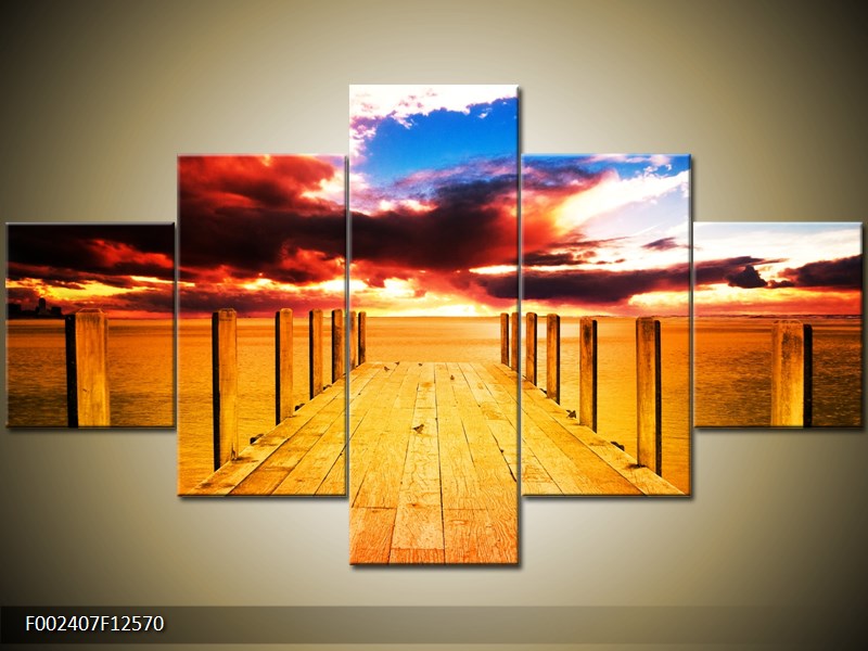 Moderní obraz na stěnu 125x70 cm pětidílný