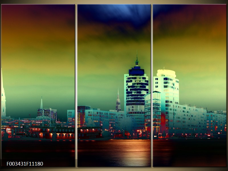 Vícedílný moderní obraz na stěnu, třídílný 111x80 cm