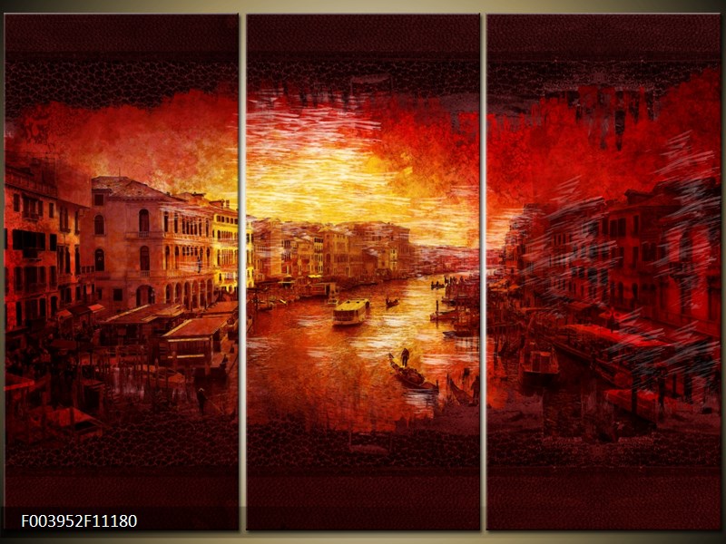 Vícedílný moderní obraz na stěnu, třídílný 111x80 cm