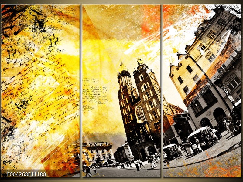 Vícedílný moderní obraz na stěnu, třídílný 111x80 cm