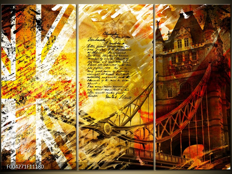 Vícedílný moderní obraz na stěnu, třídílný 111x80 cm