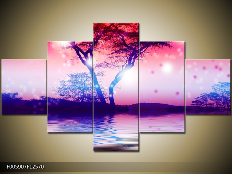 Moderní obraz na stěnu 125x70 cm pětidílný